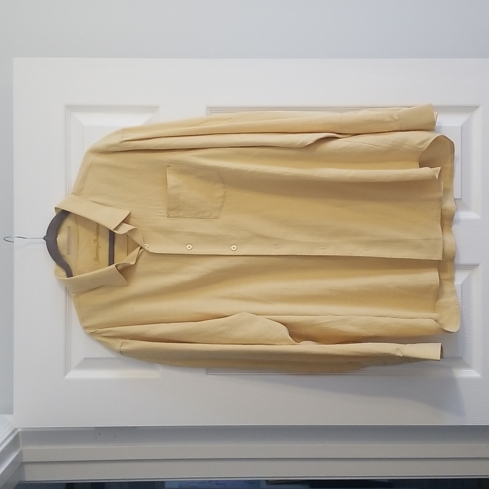 Tommy Bahama 100% silk beauty men's button down shirt long sleeve XL